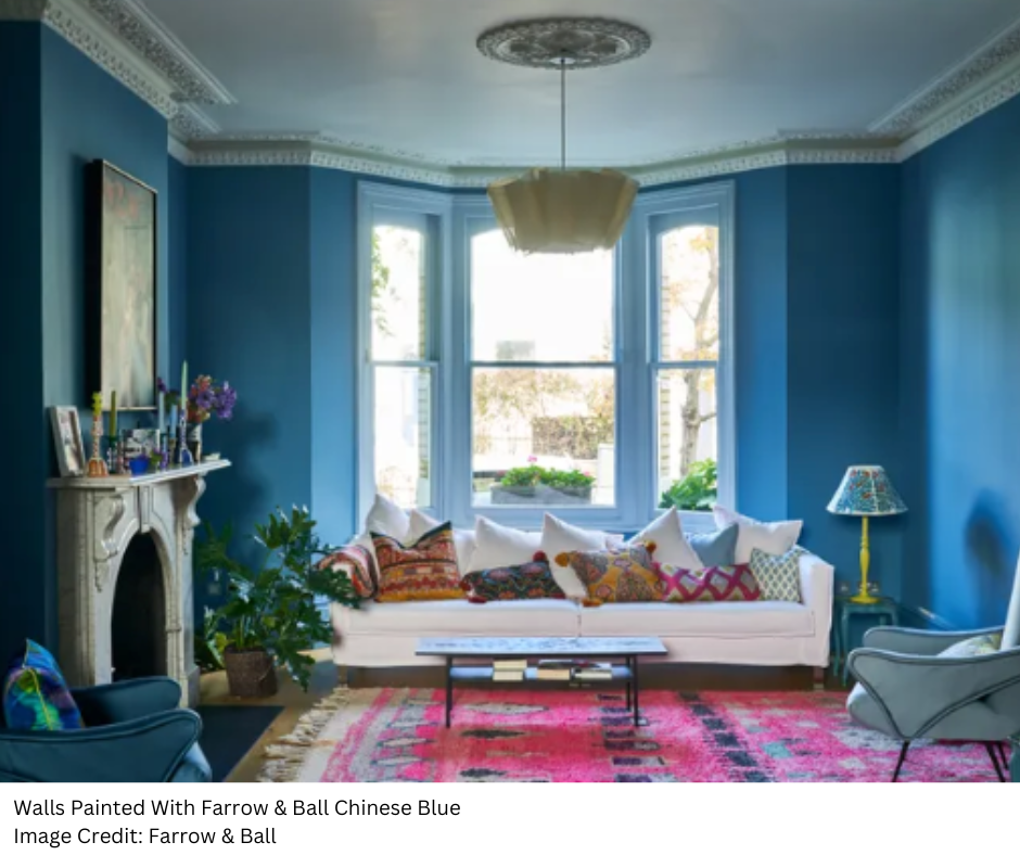 Living Room Color Chinese Blue From Farrow & Ball
